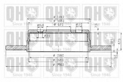 QUINTON HAZELL bdc4324 -  Тормозной диск
